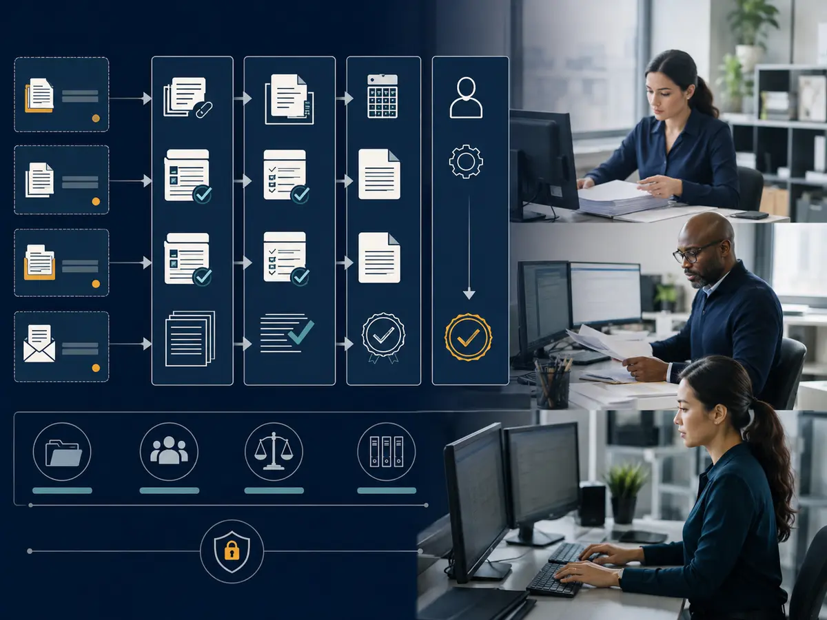 Shri Data Entry Services team working on Court Filing Data Entry Services projects