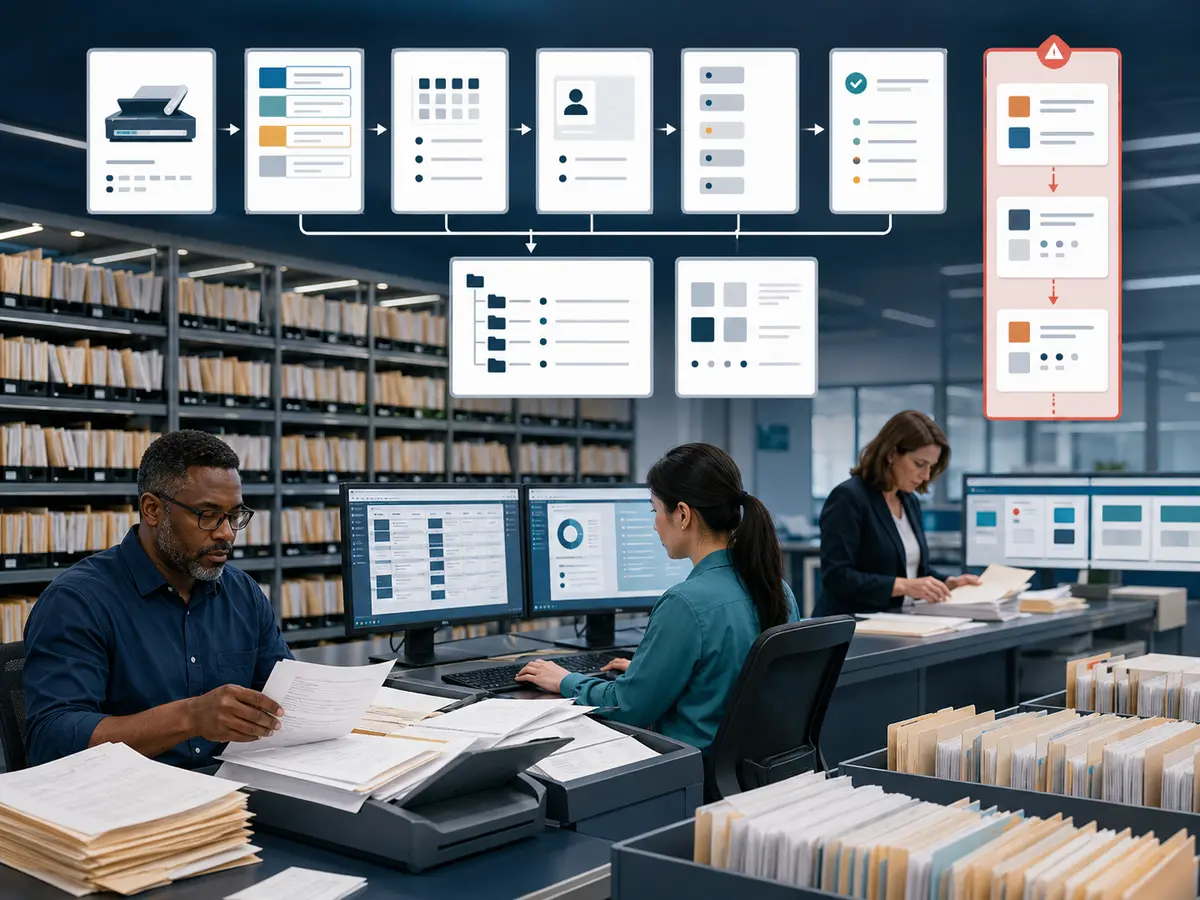 Shri Data Entry Services team working on Medical Records Indexing and Retrieval Services projects