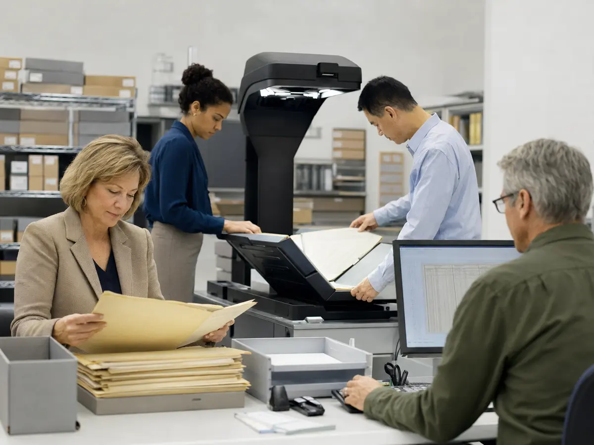 Shri Data Entry Services team working on Image to Text Conversion Services projects