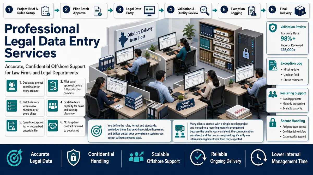 Legal Data Entry Services workflow and quality review