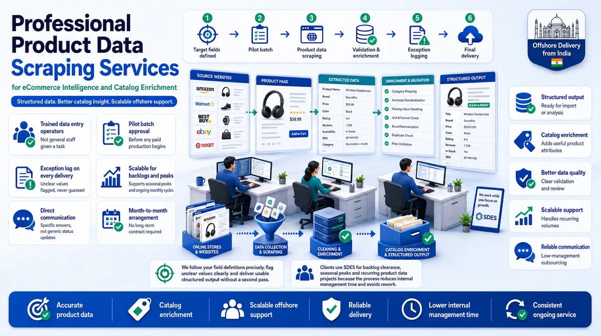 Product Data Scraping Services workflow and quality review