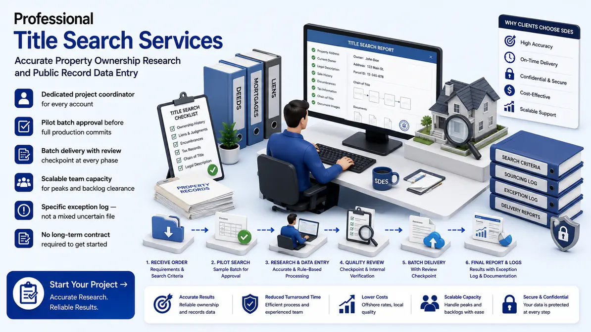 Title Search Services workflow and quality review