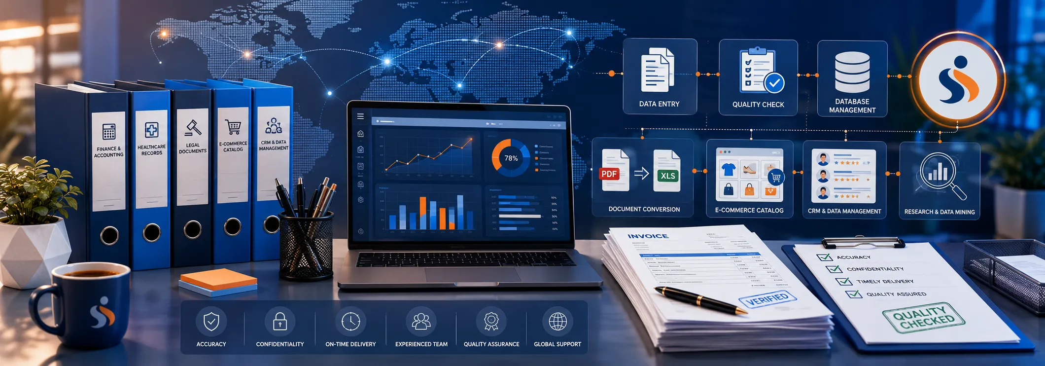 Shri Data Entry Services portfolio overview across catalog, data entry, document conversion and research projects